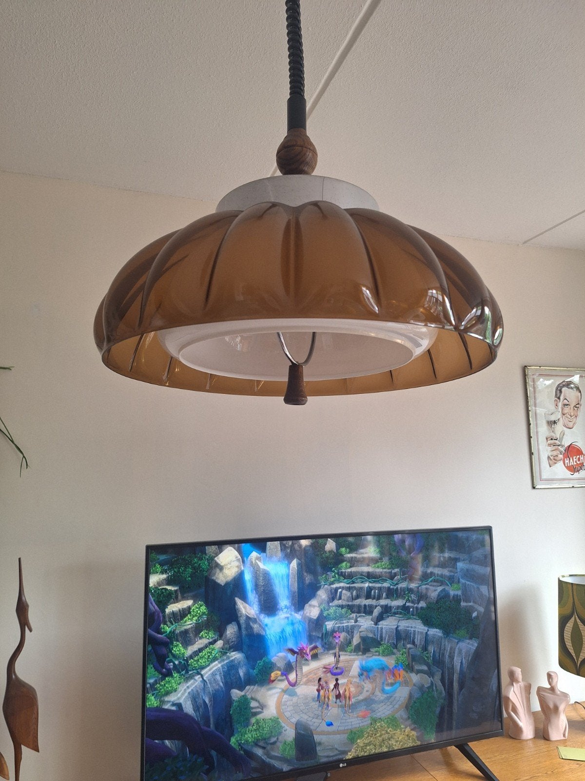 Dijkstra hanglamp, Ophalen, Gebruikt, Hout, Overige typen