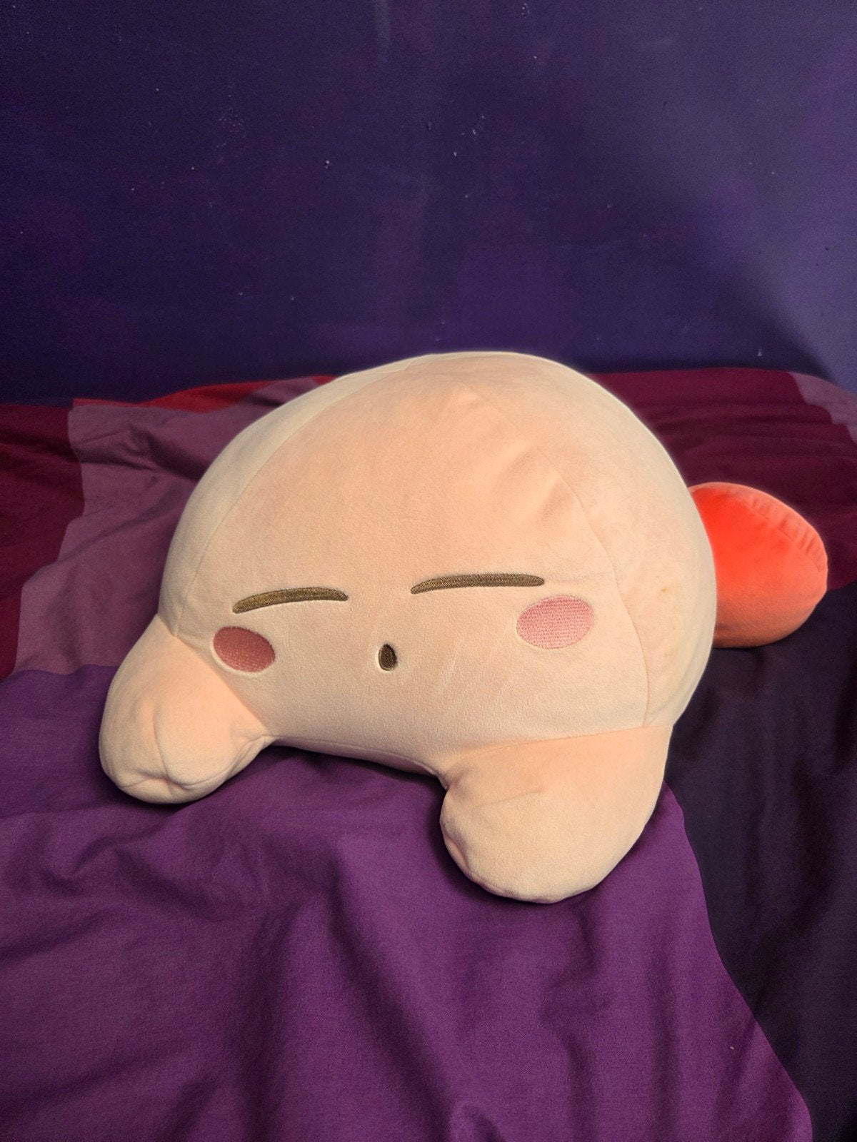 Schattig roze Kirby knuffelkussen - Zo goed als nieuw, Ophalen, Overige merken, Overige karakters, Overige typen