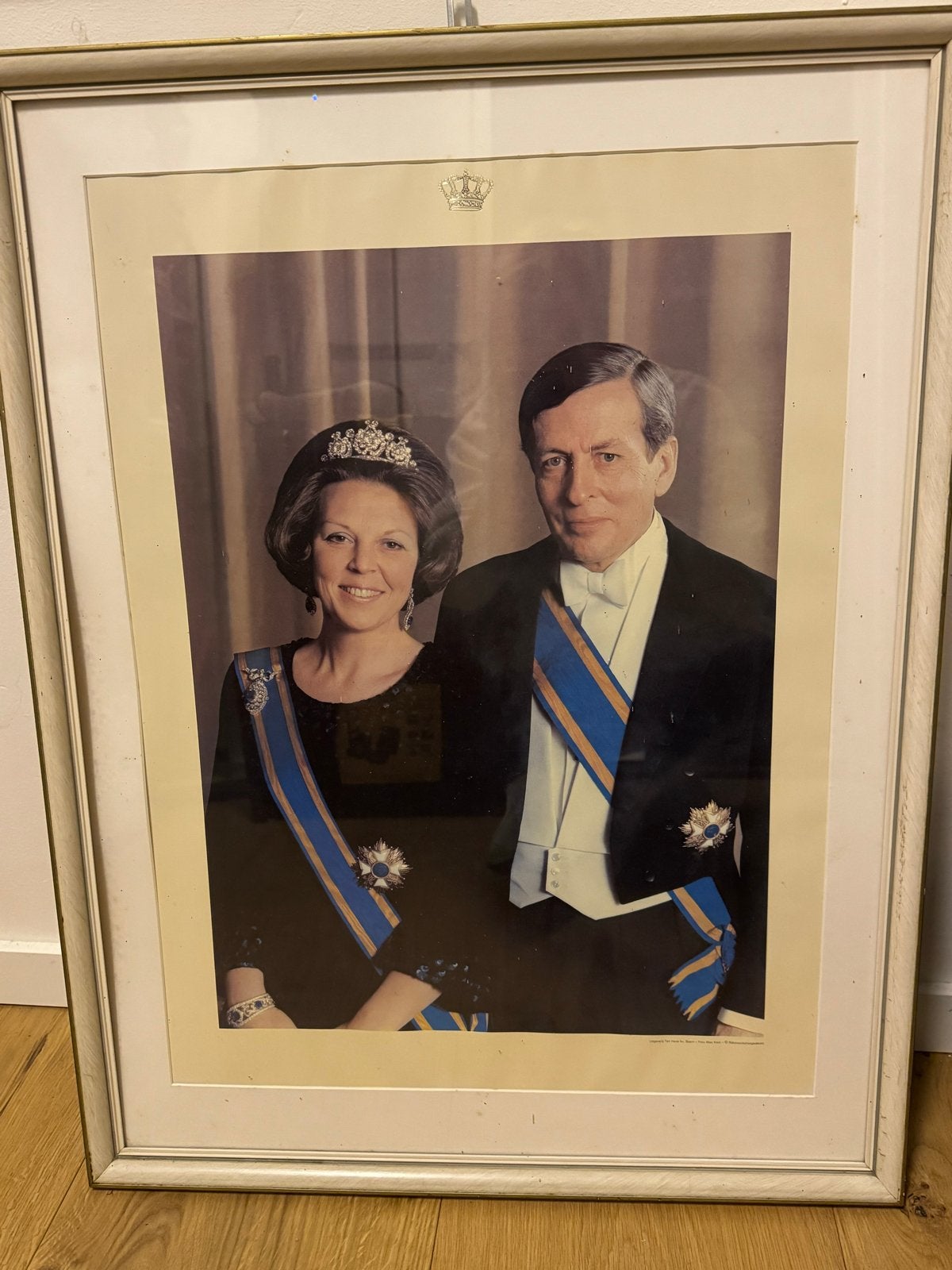 Schilderij Prinses Beatrix en Prins Claus, Ophalen, Portret of Personen, Realistisch, Print