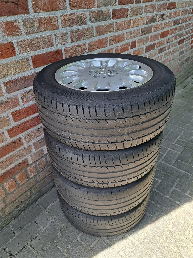 Mercedes 16 inch W211 met Michelin 225 55 16, Gebruikt, 16 inch, Banden en Velgen, Ophalen of Verzenden