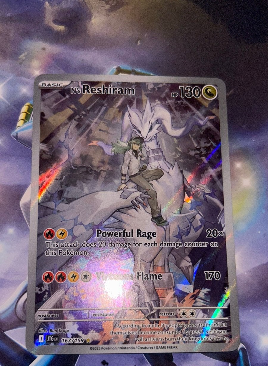 Reshiram & N (Jumbo) 167/159 - Pokémon Kaart, Ophalen of Verzenden, Zo goed als nieuw, Losse kaart, Foil