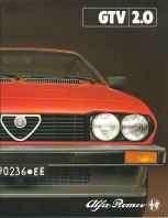 Alfa Romeo GTV of GTV 2.0 brochure/autofolder '82 - '86, Ophalen, Zo goed als nieuw, Alfa Romeo