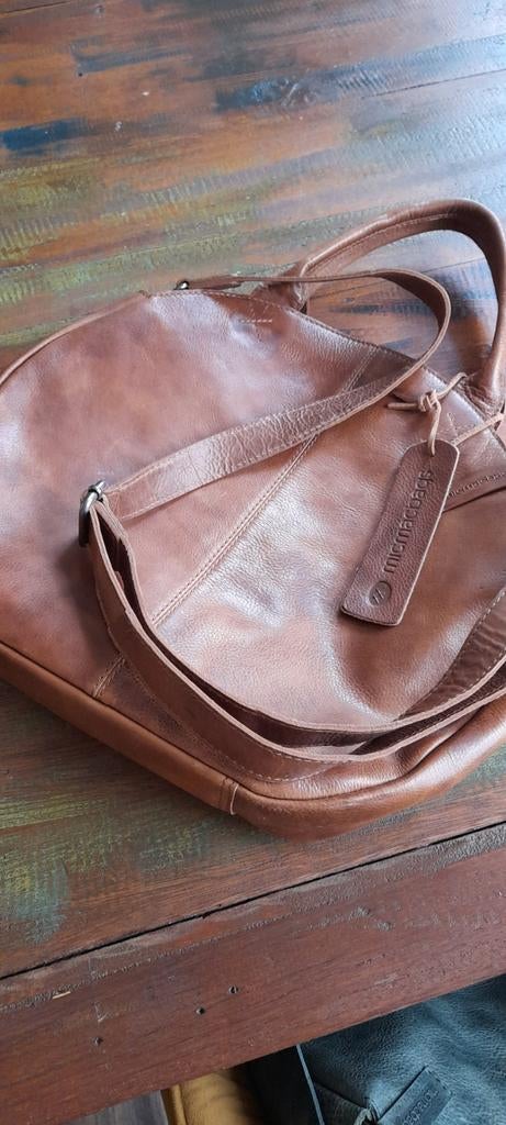 MicMac Cote d'Azur leren tas - Nieuw!, Ophalen of Verzenden, Nieuw, Bruin, Handtas