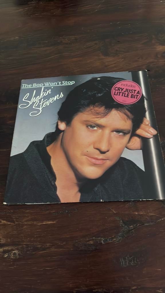 Shakin' Stevens ‎– The Bop Won't Stop, Cd's en Dvd's, Vinyl | Rock, Inclusief binnenhoes, Ophalen of Verzenden, Gebruikt, 12 inch