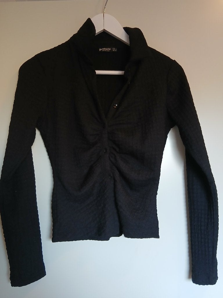 Zwarte blouse, Kleding | Dames, Blouses en Tunieken, Ophalen of Verzenden, Gedragen, Maat 36 (S), Zwart