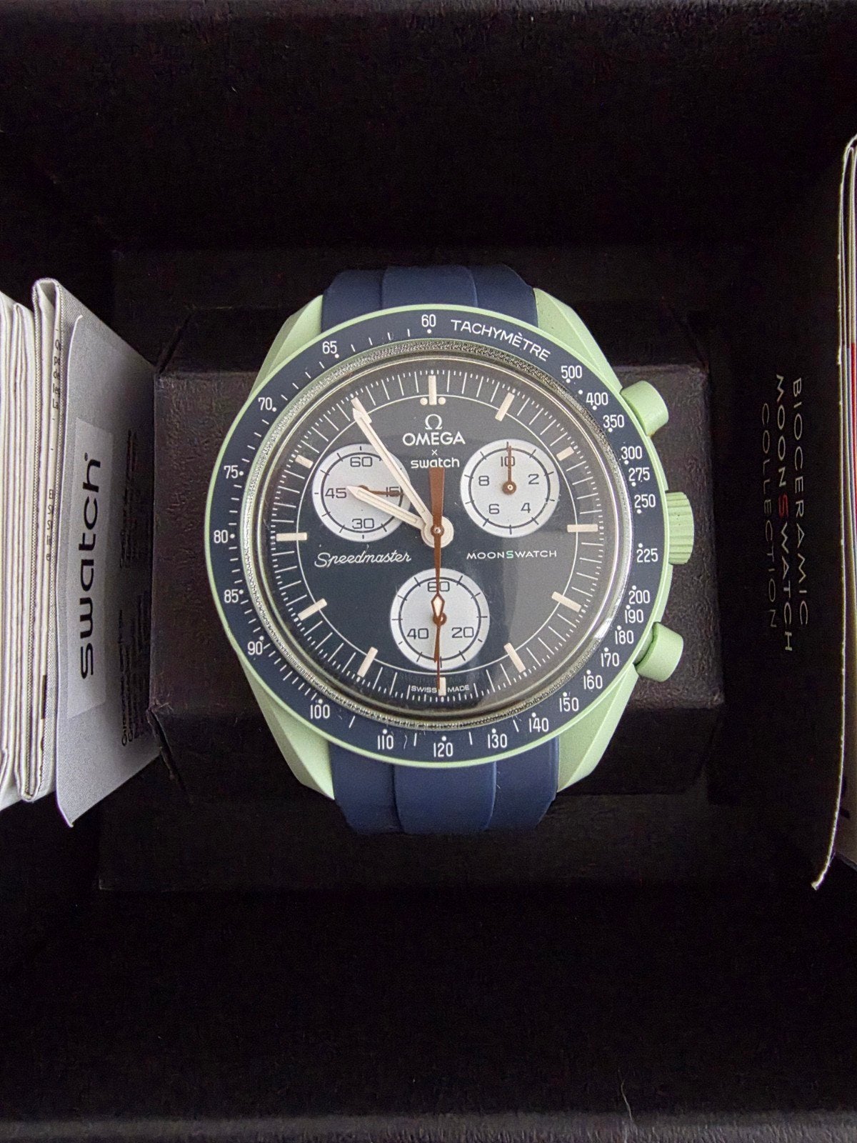 Omega x Swatch Moonswatch Mission to Earth, Sieraden, Tassen en Uiterlijk, Horloges | Heren, Ophalen of Verzenden
