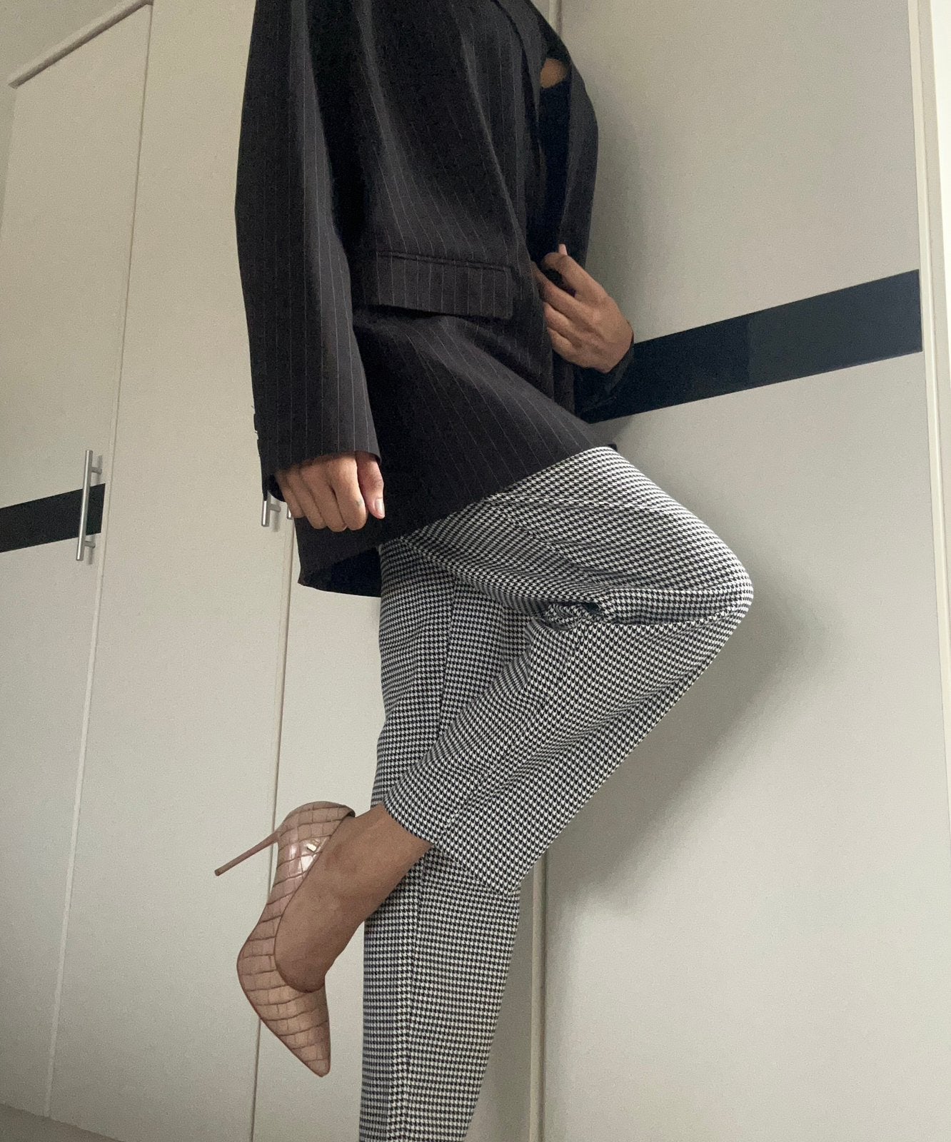 Pepita broek met patroon - Maat XS - NIEUW, Zwart, Nieuw, Ophalen of Verzenden, Driekwart
