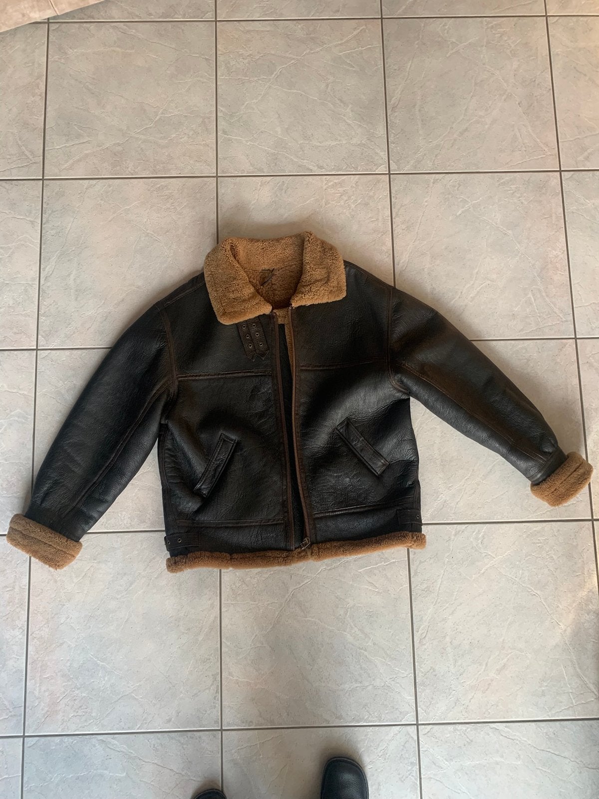 Piloten jack WO2 replica look, Ophalen of Verzenden, Zo goed als nieuw, Maat 52/54 (L), Bruin