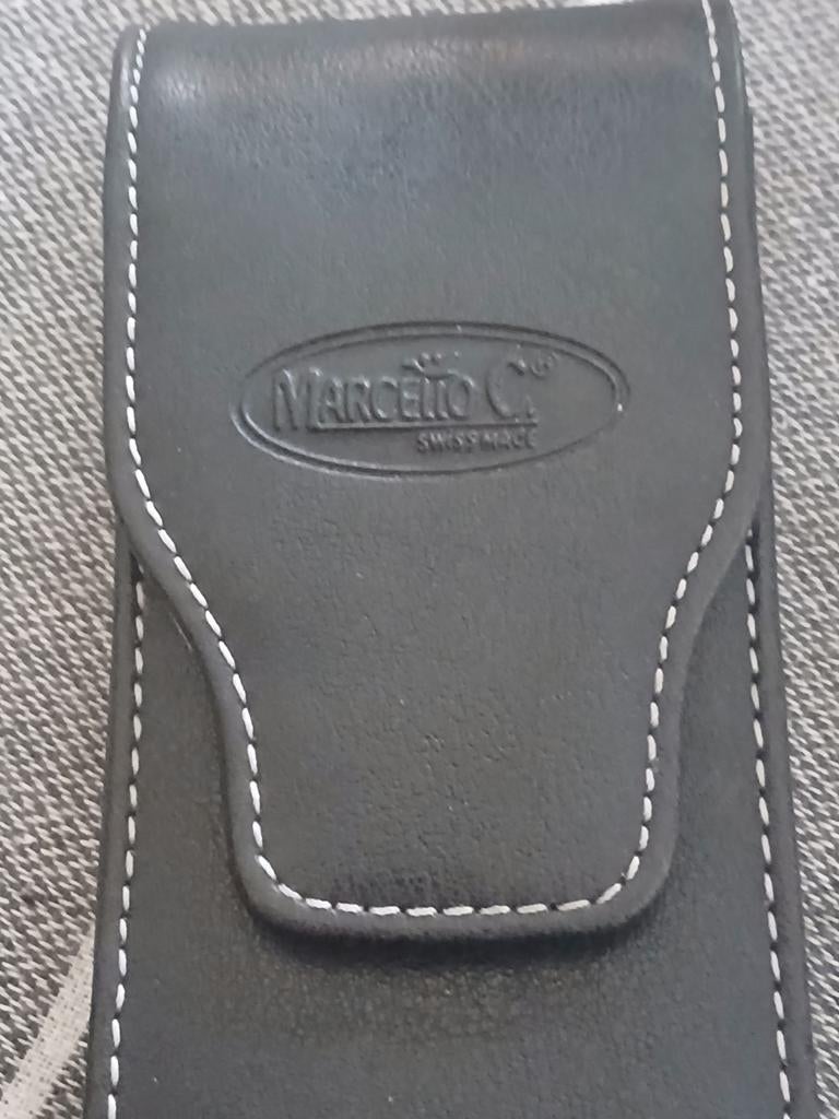 Marcello C. Swiss Made Horlogebox / Etui Zwart Leer, Ophalen of Verzenden