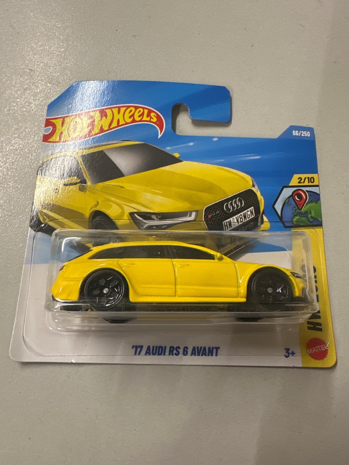 Hot Wheels '17 Audi RS 6 Avant Geel - Nieuw in verpakking, Ophalen of Verzenden, Nieuw