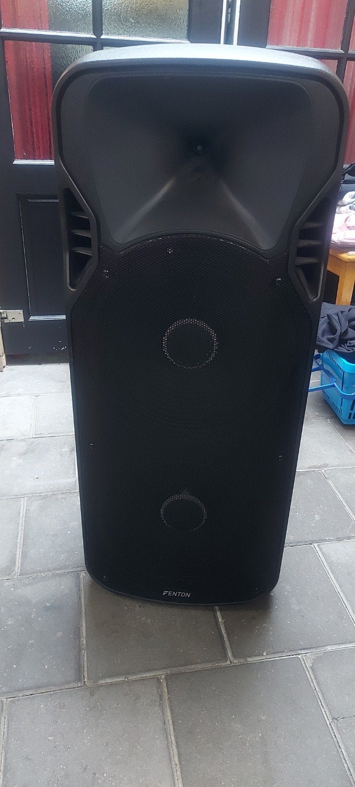 Fenton Party Speaker 1400W met LED en 2 Microfoons, Party speaker, Zo goed als nieuw, Inclusief microfoon, Ophalen