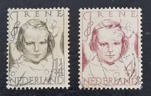 Nederland 1946 - nvph 454+456 - Prinsessenzegels, Postzegels en Munten, Postzegels | Nederland, Ophalen of Verzenden, Na 1940