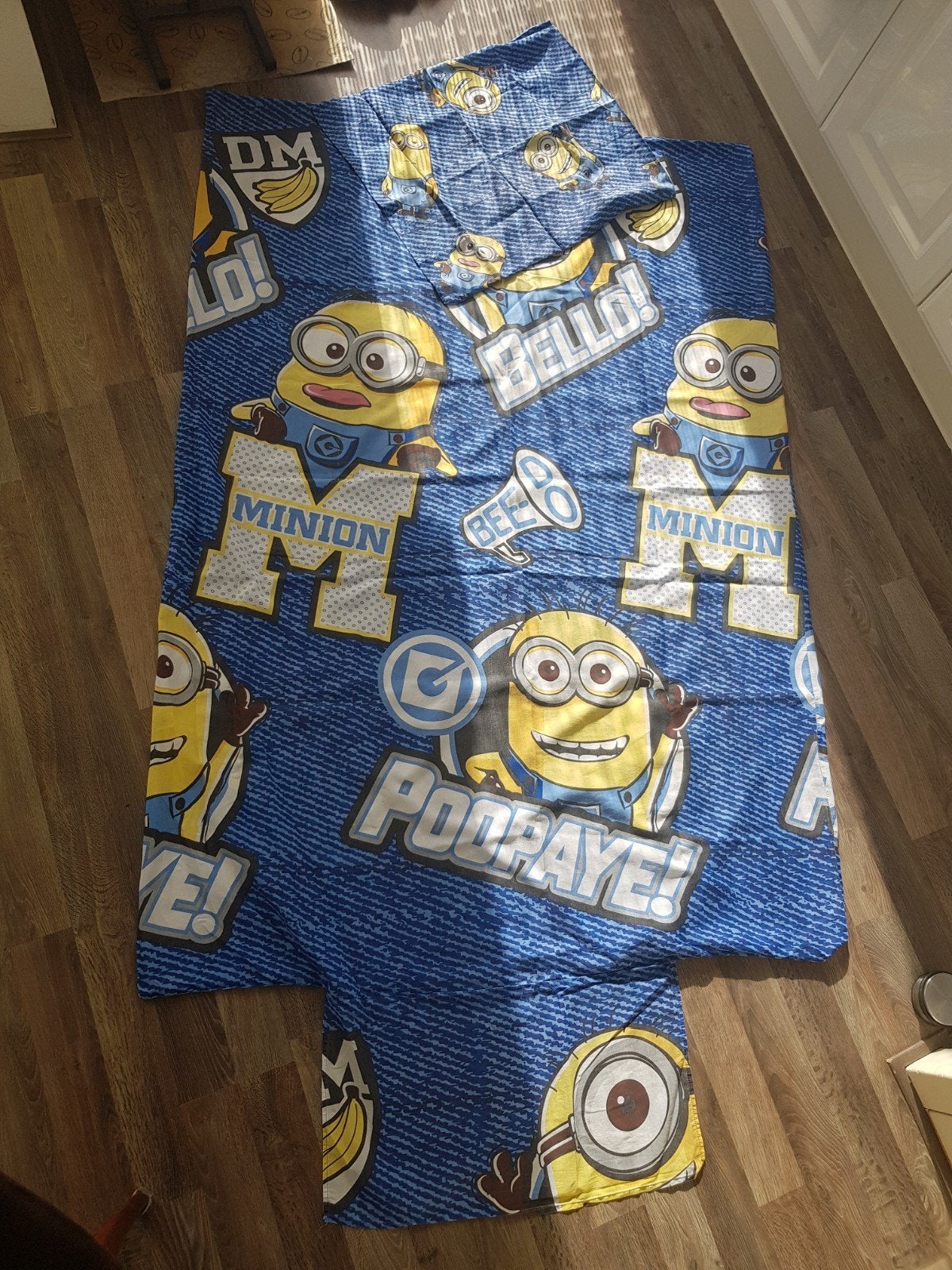 Minions dekbedovertrek met kussensloop, Gebruikt, Overige merken, Blauw, Dekbedovertrek