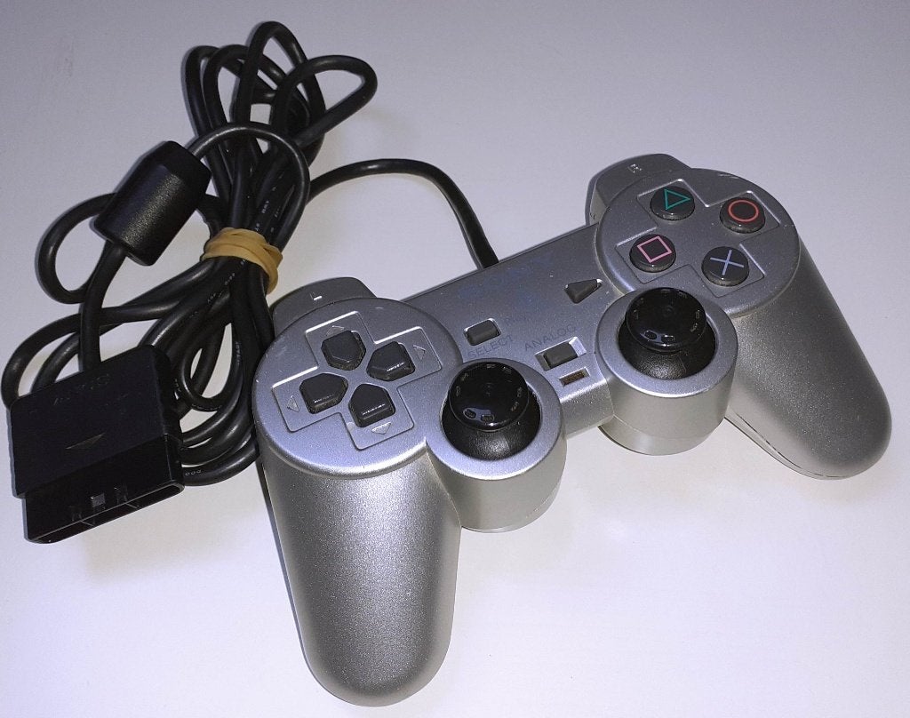 Gaming retro Playstation 2 controller zilver, Ophalen of Verzenden, Zo goed als nieuw, Controller, PlayStation 2