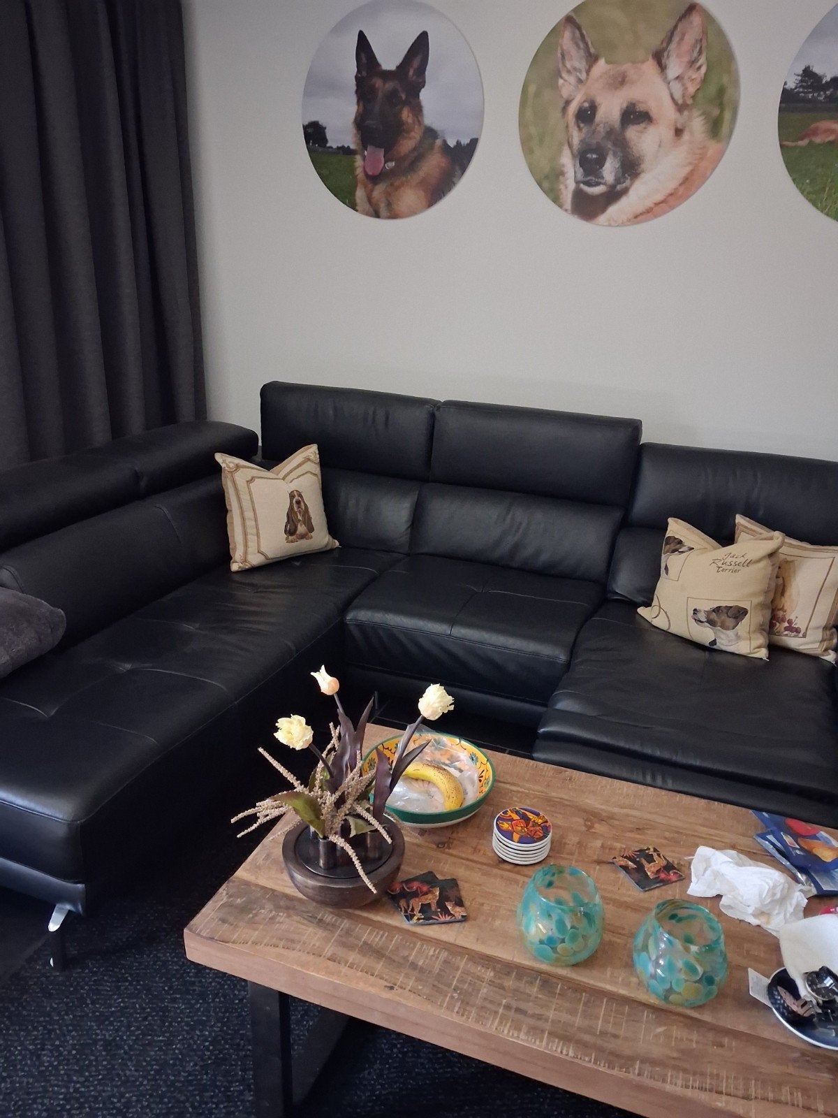 TK.LEREN NATUZZI HOEKBANK, Ophalen, Gebruikt, Leer