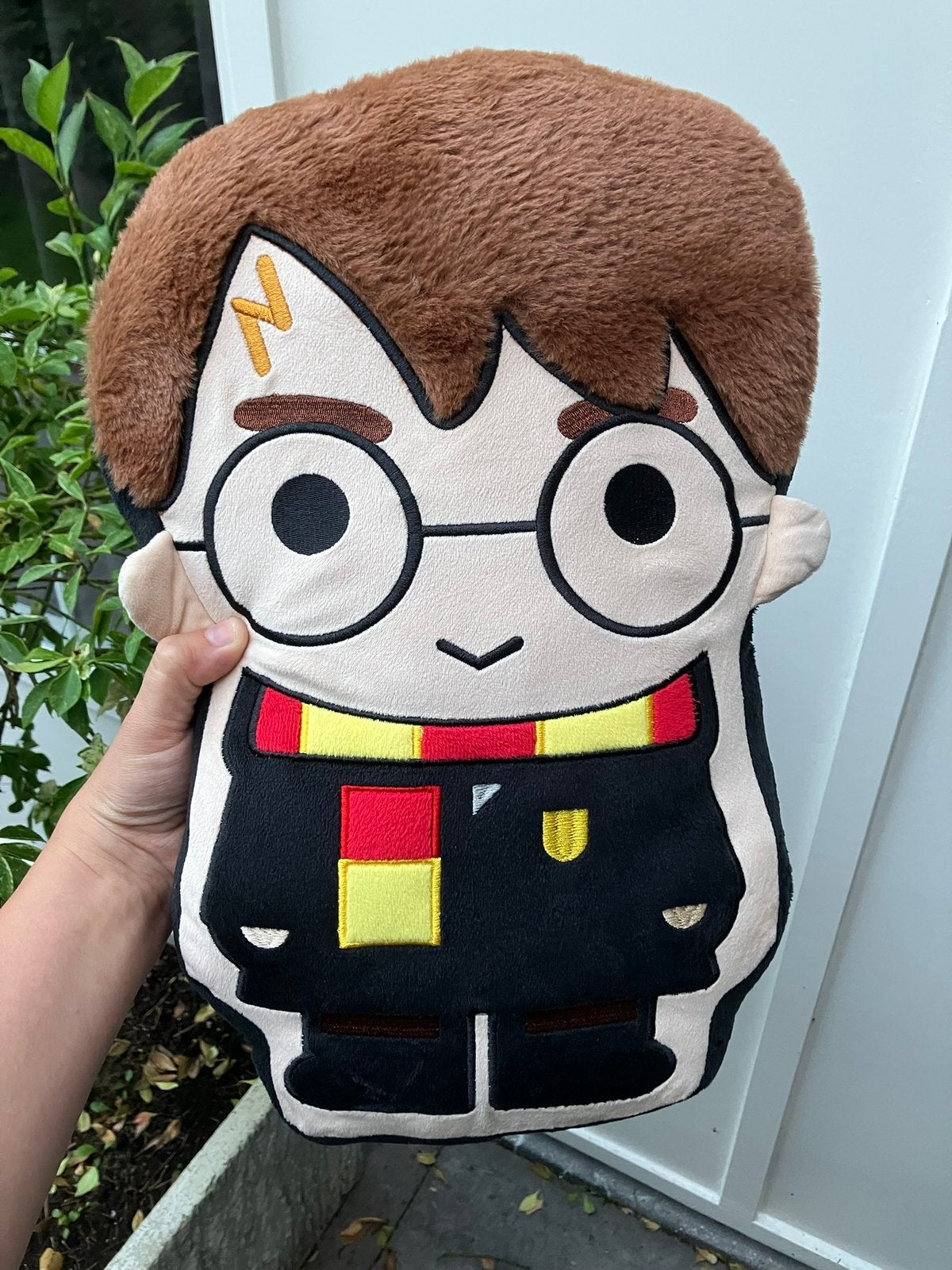 Zwart bruin knuffel kussen sierkussen Harry Potter, Ophalen of Verzenden, Zo goed als nieuw, Overige typen