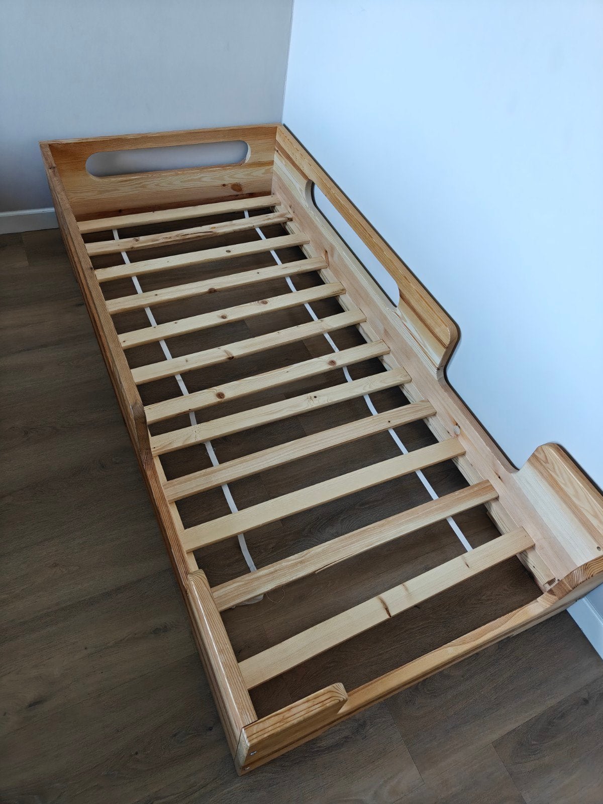 Rockwood vloerbed Bjorn - Massief houten kinderbed, Ophalen, 90 cm, Eenpersoons, Bruin