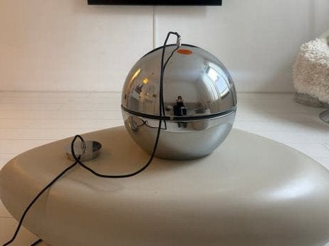 Zuiver Chrome hanglamp / designlamp – space age design, Huis en Inrichting, Lampen | Hanglampen, Ophalen of Verzenden, Gebruikt