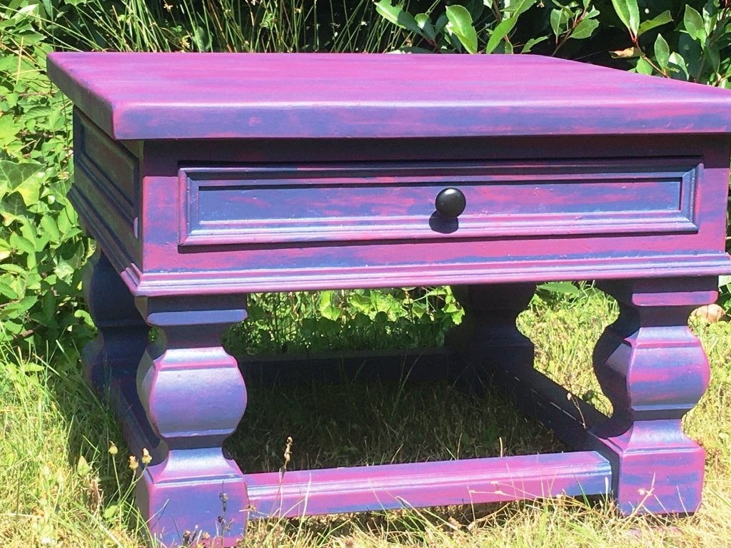 vrolijk zomers tafeltje (salontafel, bijzettafel), Huis en Inrichting, Ophalen, 50 tot 100 cm, Rond, 50 tot 100 cm