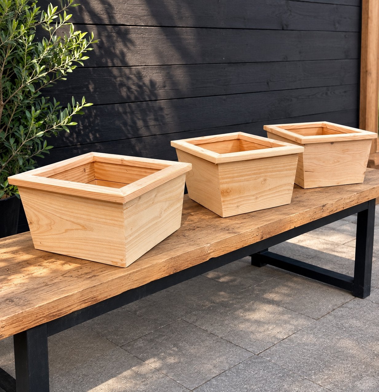 Luxe Douglas Plantenbak | Handgemaakt | Houten Plantenbak, Ophalen of Verzenden, Zo goed als nieuw, Rechthoekig, Tuin