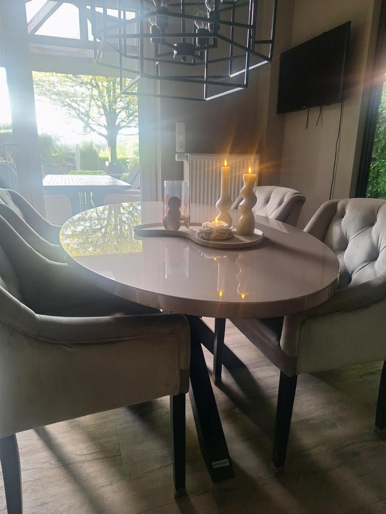 Eettafel €100,-, Huis en Inrichting, Tafels | Eettafels, Ophalen, Gebruikt, 150 tot 200 cm, 150 tot 200 cm