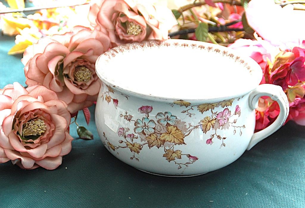 Antieke Engelse bloempot, Rond, Nieuw, Ophalen of Verzenden, Aardewerk