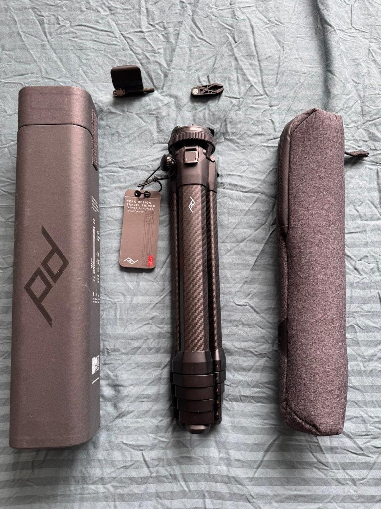 Peak Design Travel Tripod Carbon Fiber - nieuwstaat, Ophalen of Verzenden, Zo goed als nieuw, Driepoot, Met balhoofd