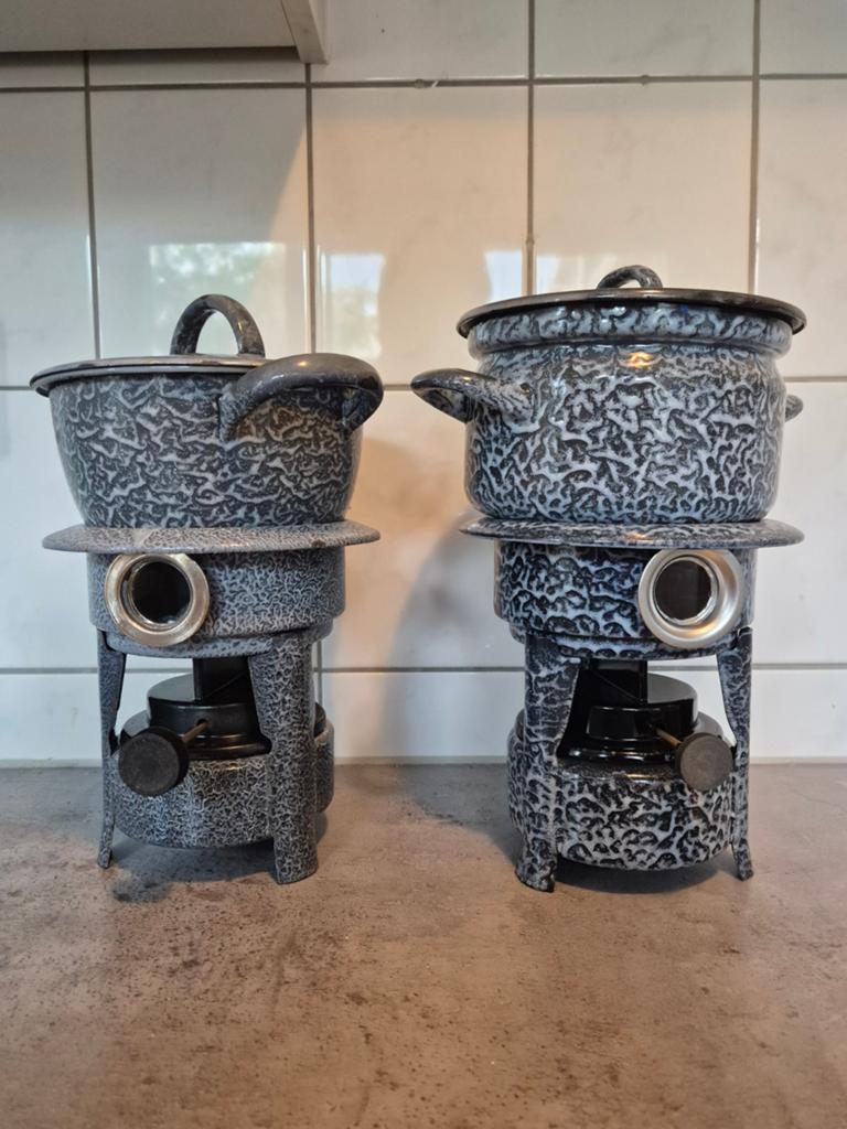 Vintage Petroleumstel met Brander 2x, Ophalen of Verzenden