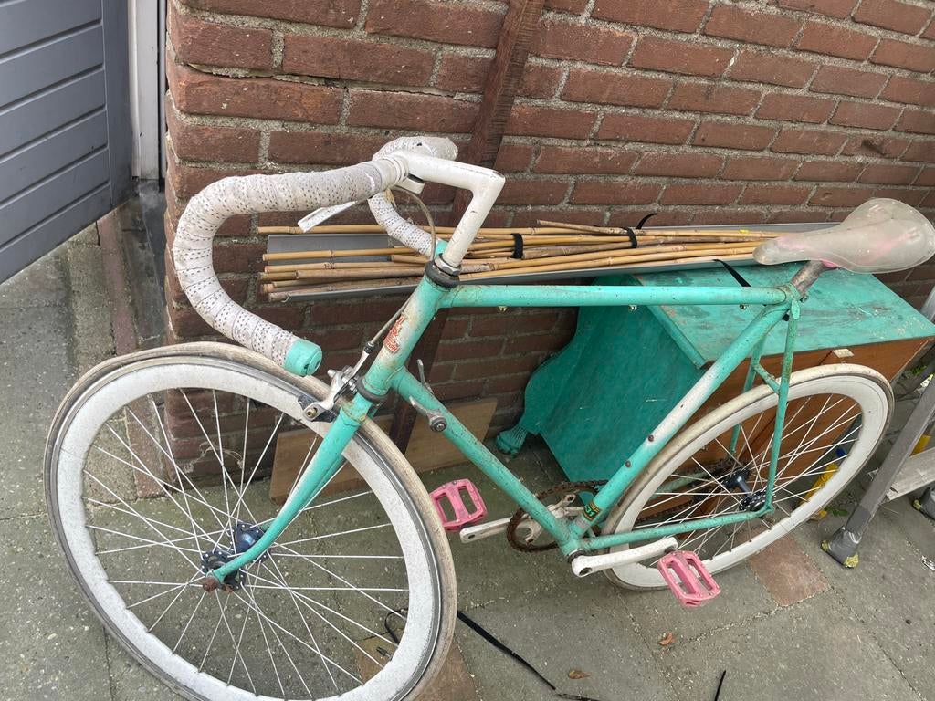 Raleigh Single Speed Racefiets - Mintgroen, Fietsen en Brommers, Fietsen | Racefietsen, Minder dan 10 versnellingen, Gebruikt