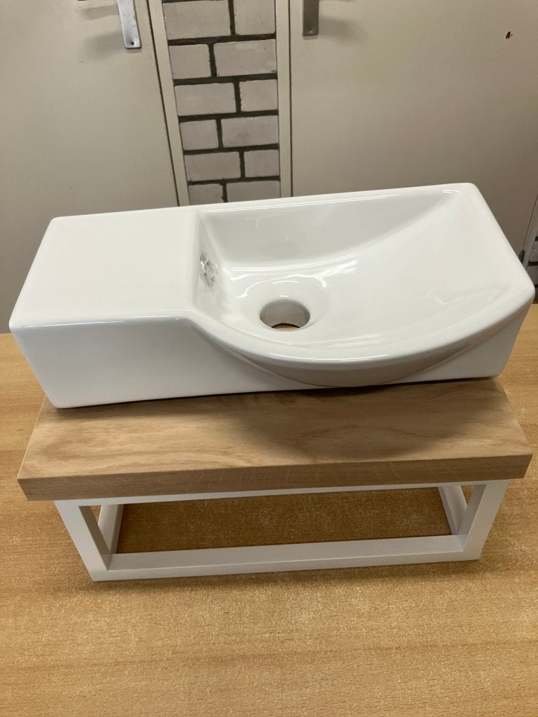 restpartij 5 nieuwe waskommen en 2 toilet ophangrek, Ophalen, Nieuw