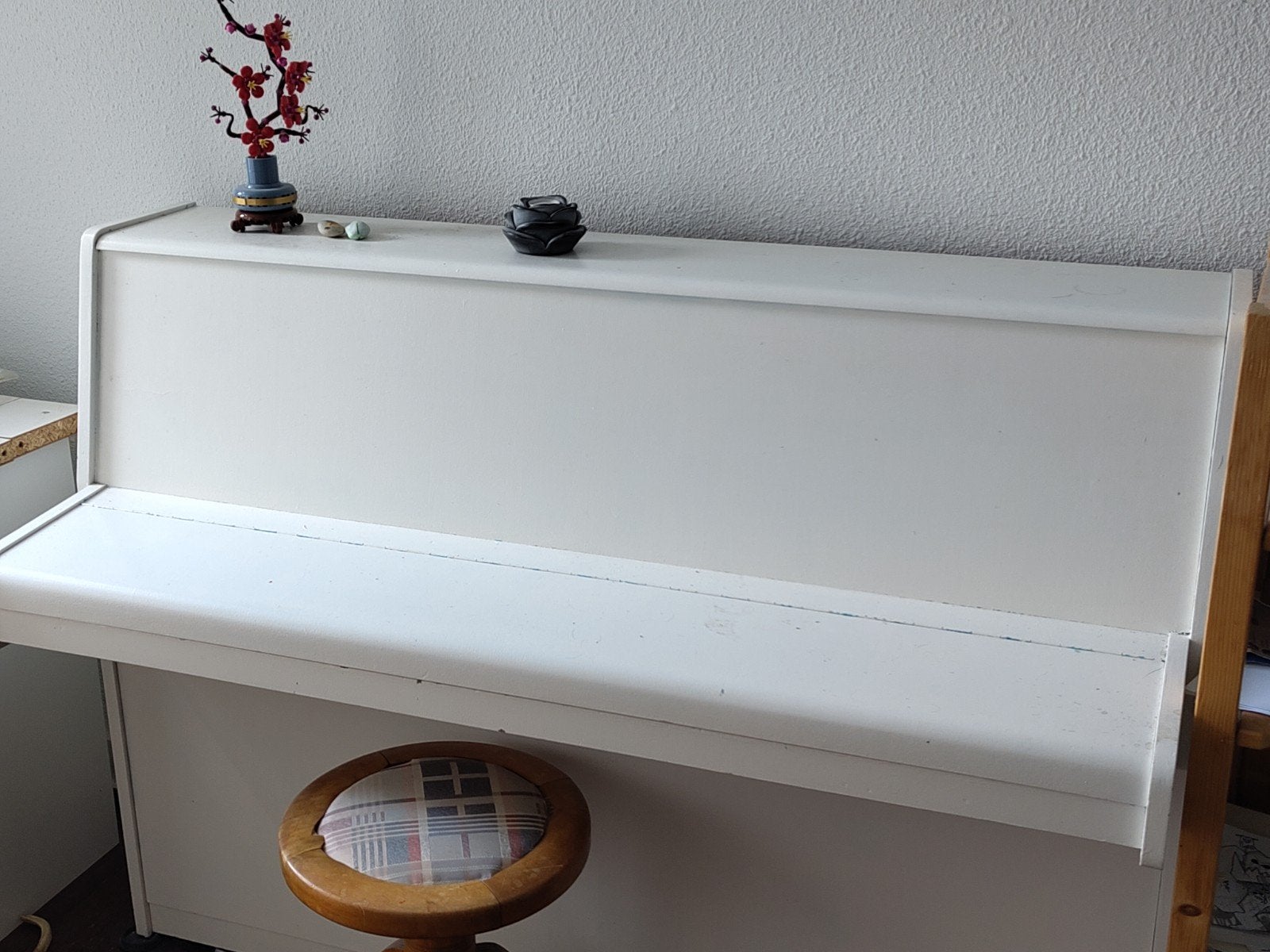 gratis ophalen: piano (restauratieproject), Ophalen, Gebruikt, Wit, Piano