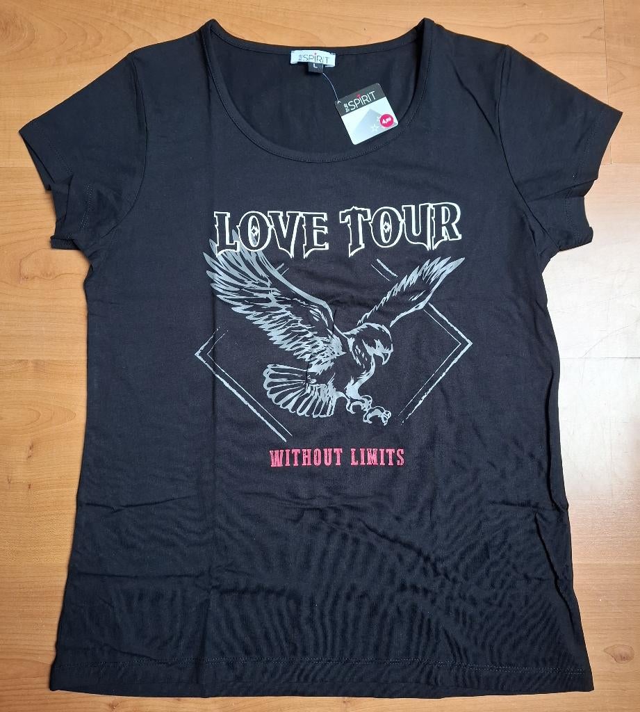 Zwart shirt True spirit L, Zwart, Maat 42/44 (L), Nieuw, Ophalen of Verzenden