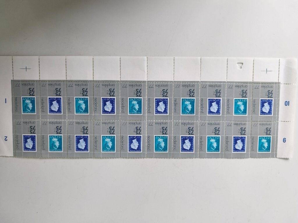 80 postzegels NL 77 Amphilex op 4 vellen, Ophalen of Verzenden, Na 1940, Postfris