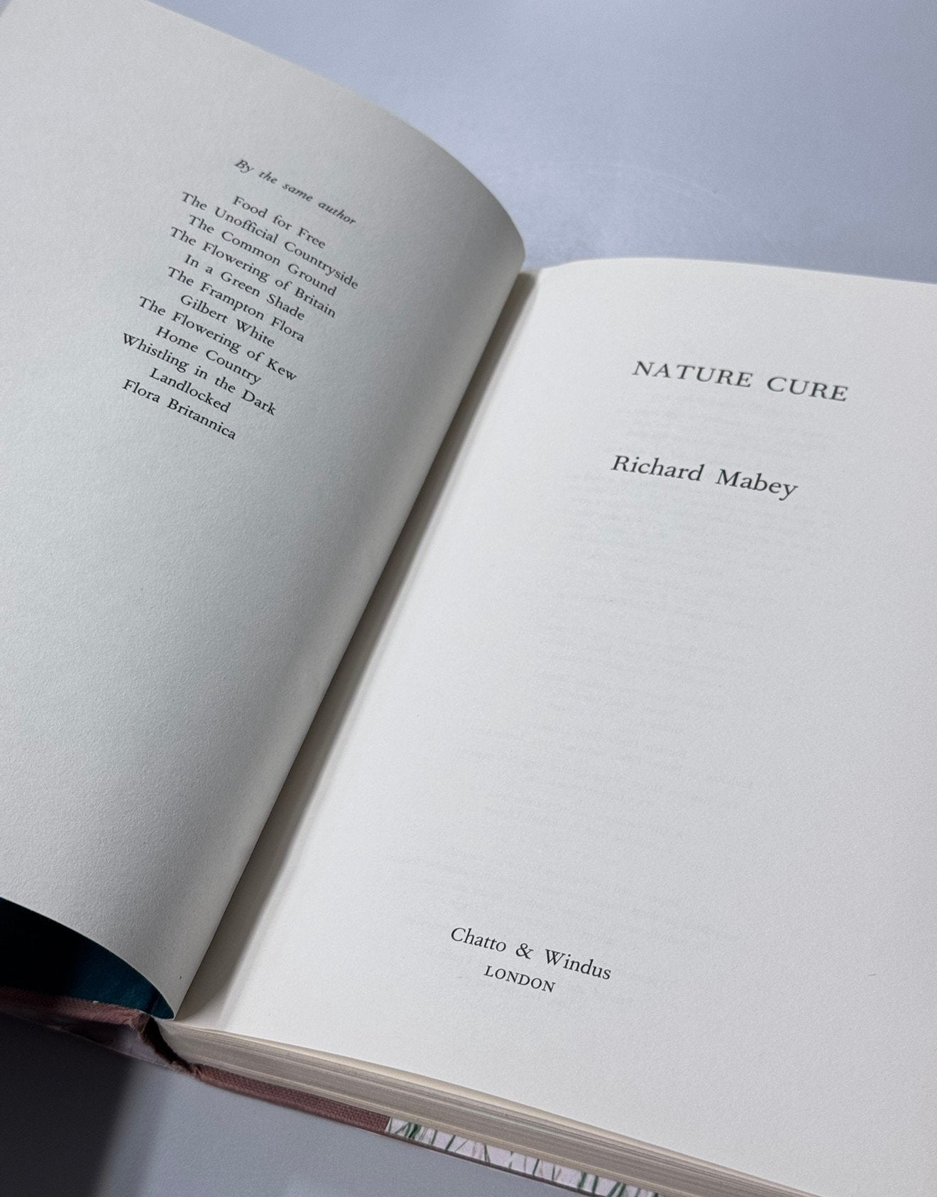 Richard Mabey Nature Cure - hardcover boek Natuurgeneeswijze, Boeken, Ophalen of Verzenden, Zo goed als nieuw