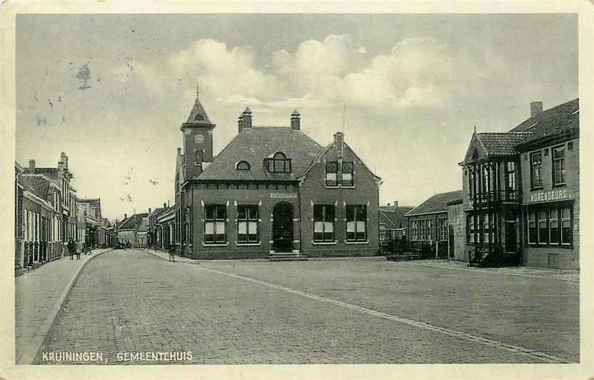 380-737-019 Kruiningen Gemeentehuis, Verzenden, Voor 1920, Zeeland