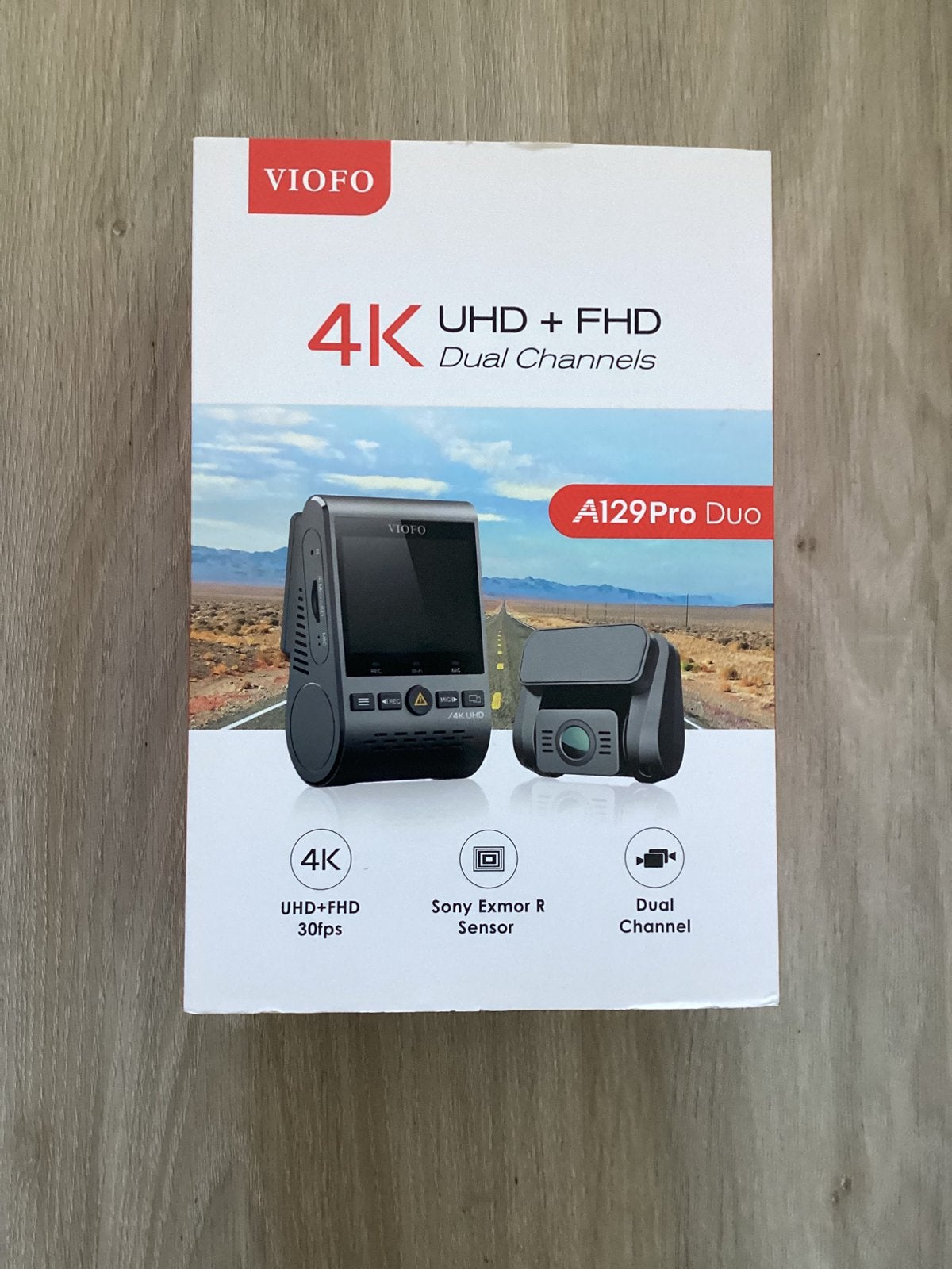 Dashcam VIOFO A129 Duo Pro Set kompleet voor en achter, Ophalen of Verzenden, Zo goed als nieuw
