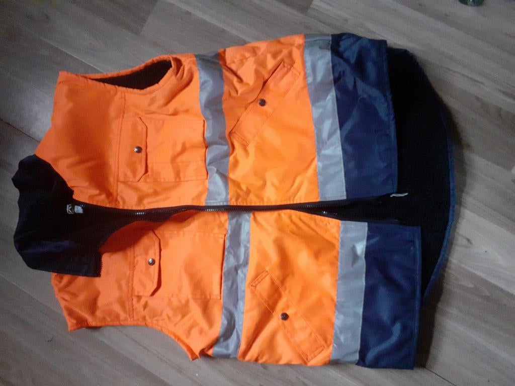 Veiligheids Bodywarmer - Oranje/Blauw met Reflectie, Ophalen of Verzenden, Blauw