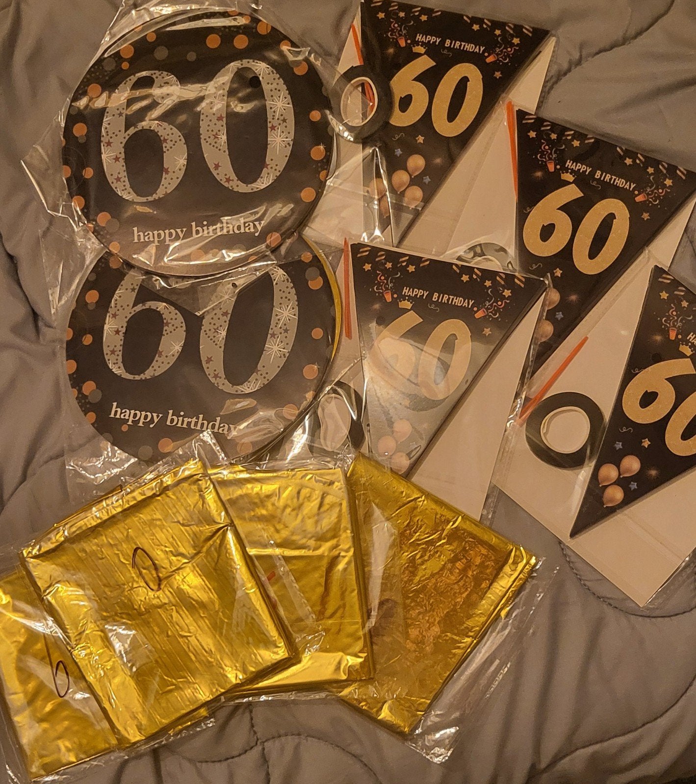 Verjaardagsdecoratie 60 jaar - Happy Birthday set, Ophalen of Verzenden, Nieuw, Versiering, Verjaardag