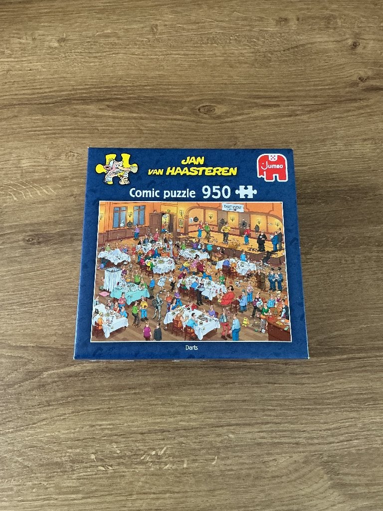 Jan van Haasteren Puzzel DARTS 950 stuks, Ophalen of Verzenden, 500 t/m 1500 stukjes, Zo goed als nieuw, Legpuzzel