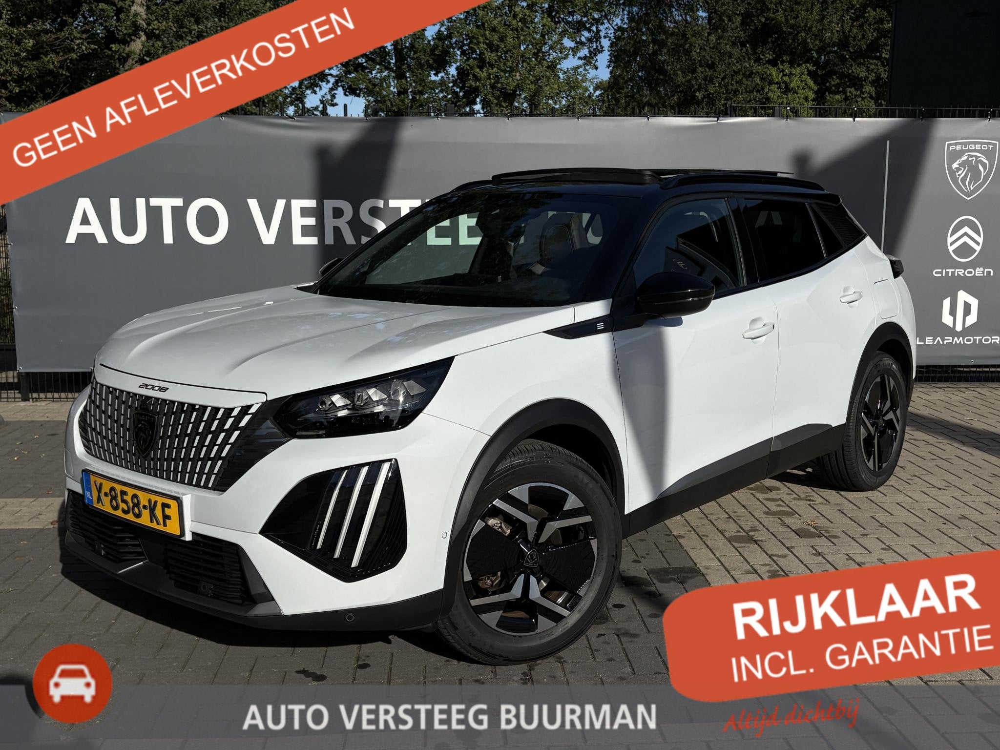 Peugeot e-2008 EV GT 54 kWh 156PK Navigatie, Achteruitrijcam, Auto's, 12 maanden, Gebruikt, 156 pk, Wit