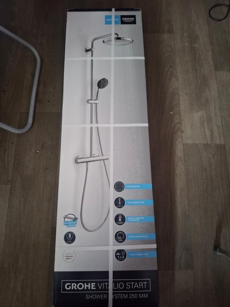 Grohe Vitalio Start 250mm doucheset met thermostaatkraan, Doe-het-zelf en Verbouw, Sanitair, Ophalen of Verzenden, Nieuw, Douche