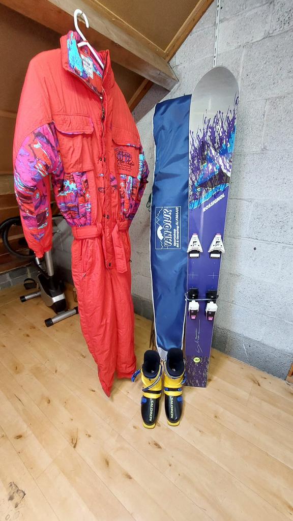Vintage Ski- en Snowboarduitrusting Set - Jaren 90, Ophalen, Zo goed als nieuw, Pak