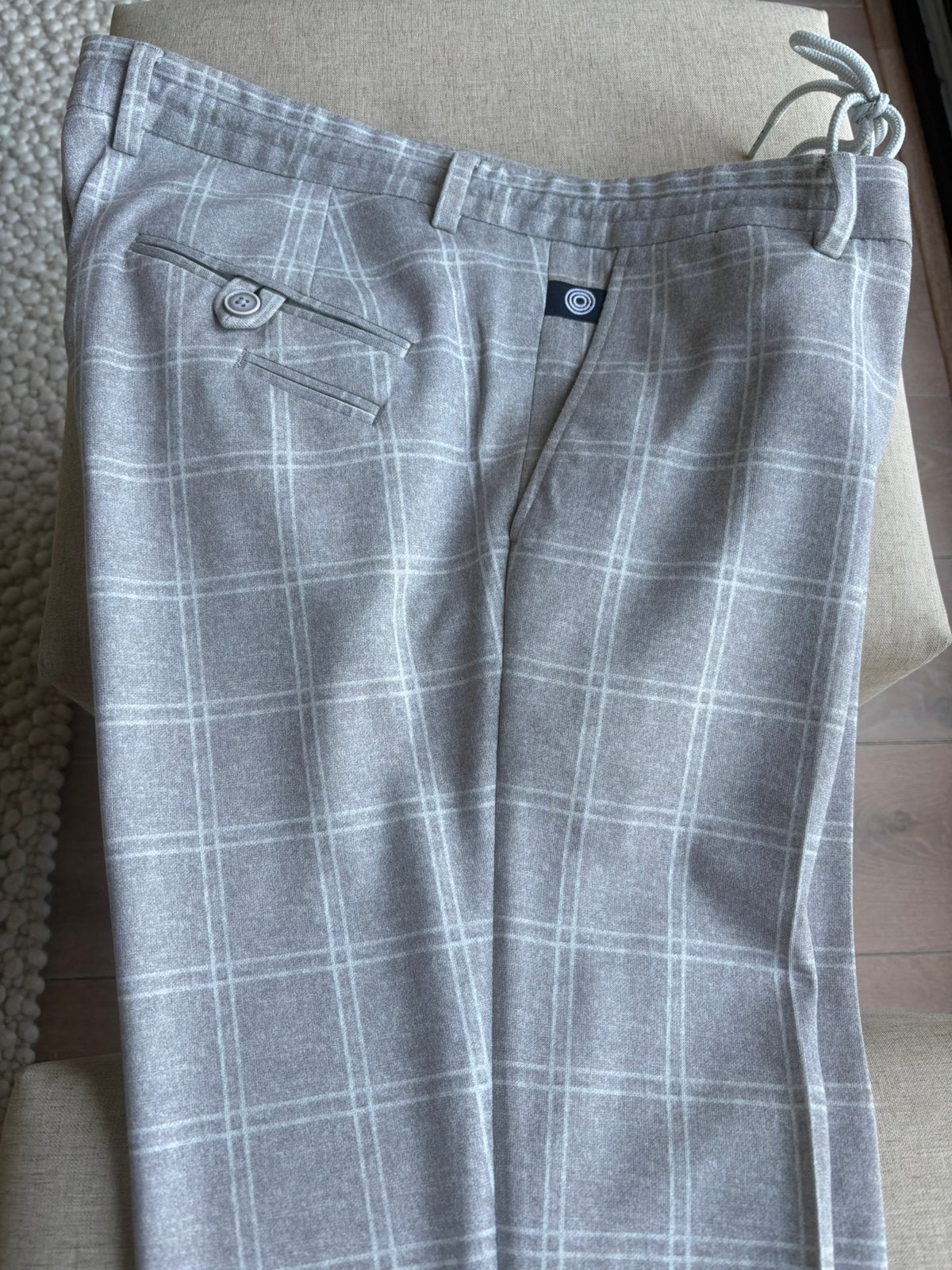 Broek, chino Blue Industry, Ophalen of Verzenden, Zo goed als nieuw, Maat 52/54 (L), Grijs