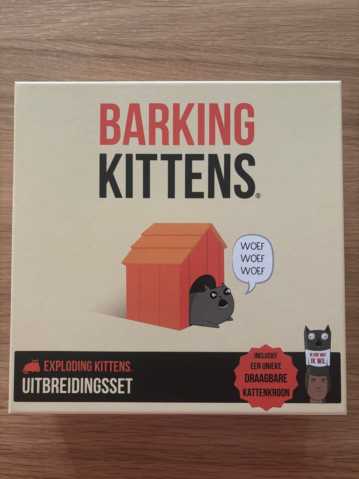 Barking Kittens - Exploding Kittens Uitbreidingsset, Ophalen of Verzenden, Zo goed als nieuw