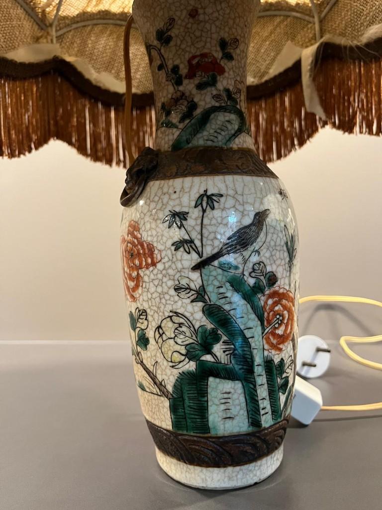 Chinese Nanking vaas omgebouwd tot lamp, Ophalen of Verzenden