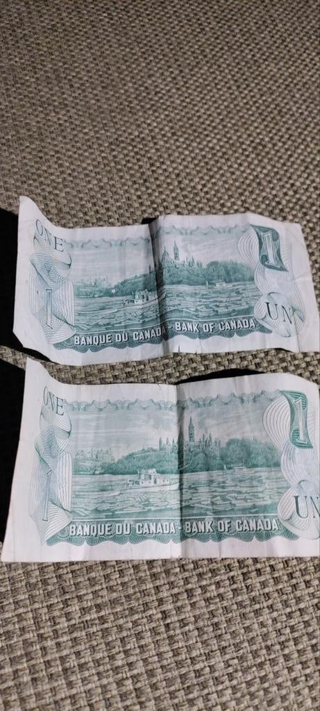 2x 1 Dollar Canadese bankbiljetten (1954), Postzegels en Munten, Bankbiljetten | Amerika, Ophalen of Verzenden, Noord-Amerika