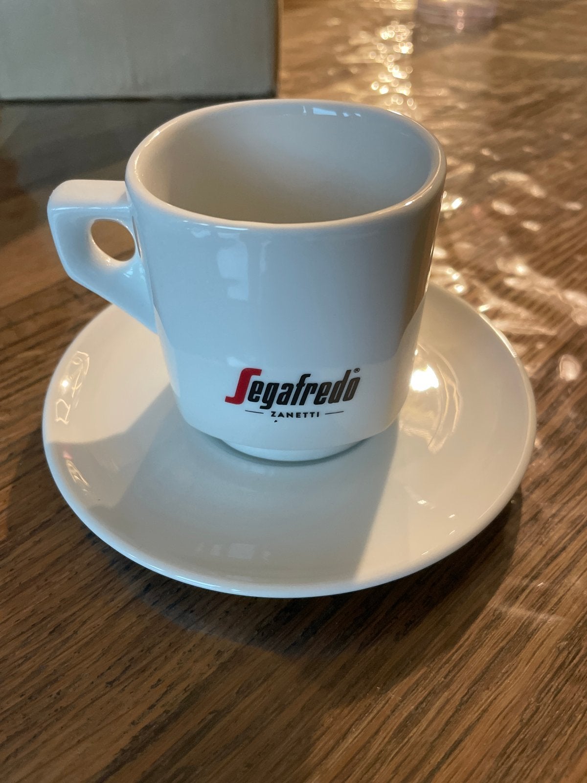 Segafredo Zanetti Espresso Kop en Schotel, Verzenden, Keramiek, Nieuw, Overige stijlen