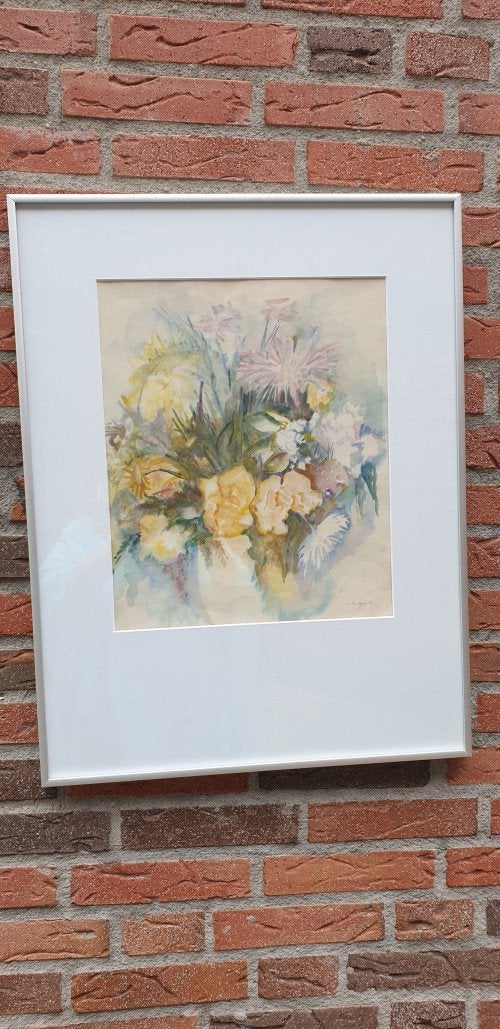 schilderij aquarel bloemen, Ophalen of Verzenden, 'T Olde Gre-j, Info@toldegrej.nl, Endepoelstraat 20f Didam