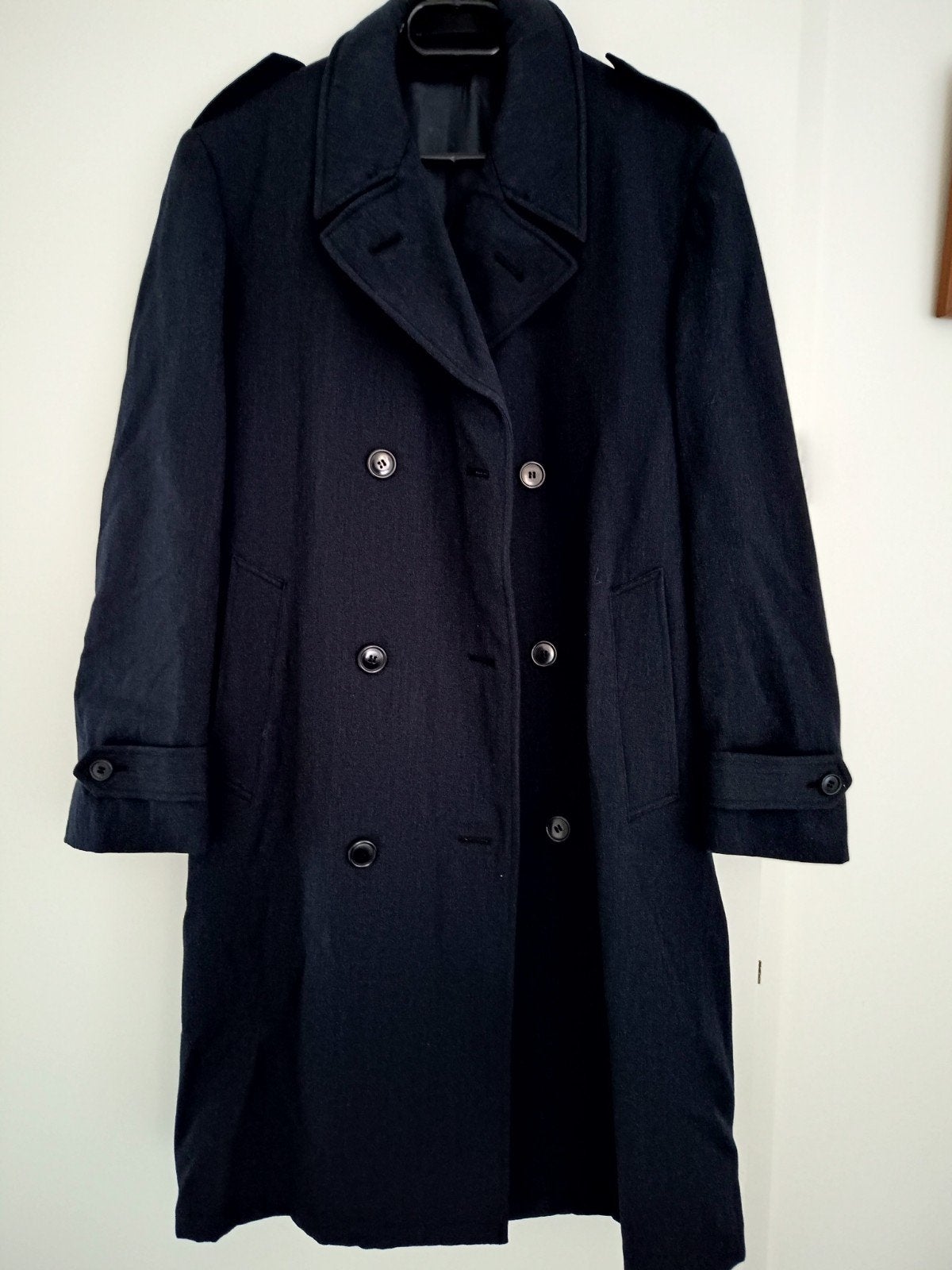 Donkerblauw Leger overjas met century, K.Lu. 1965, Ophalen of Verzenden, Overige soorten, Kleding of Schoenen