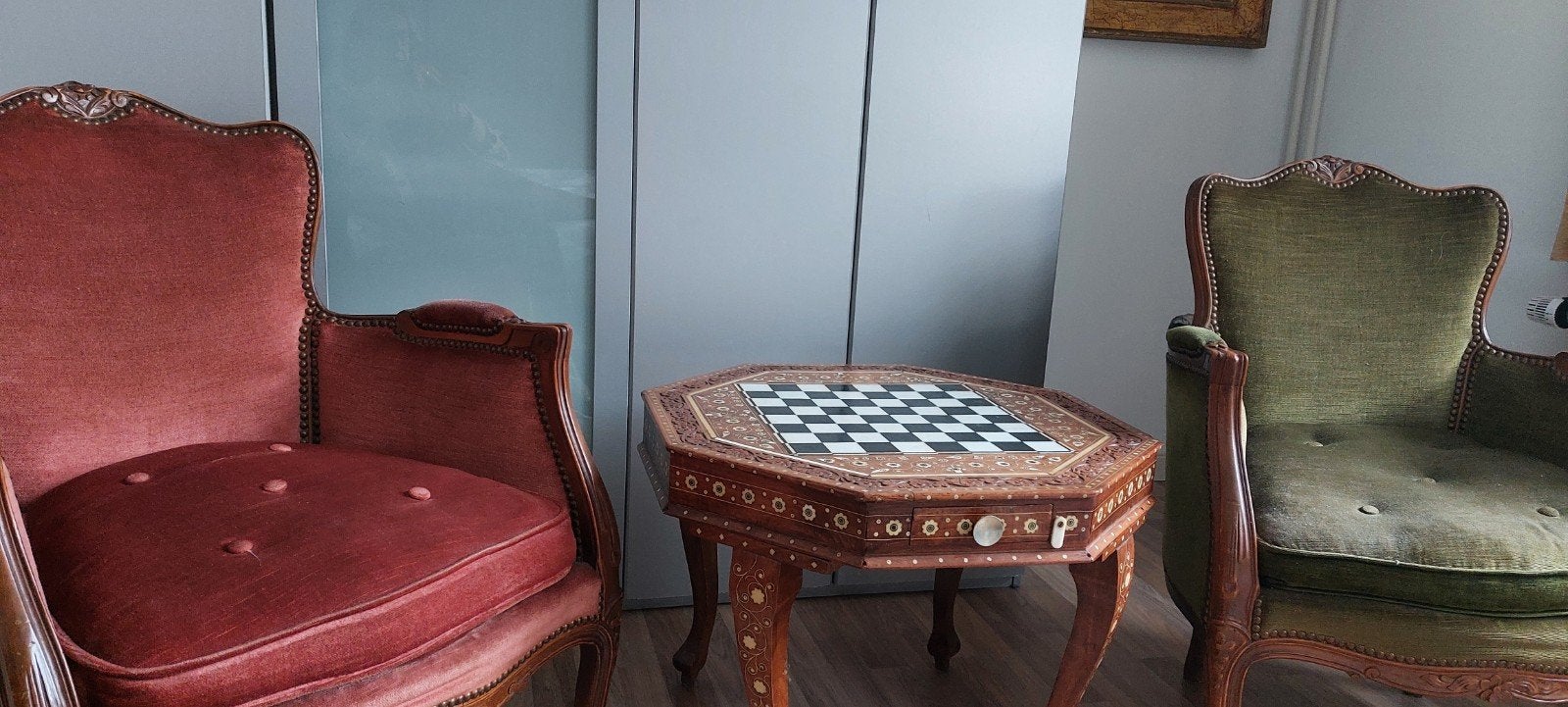 oude lodewijk stoelen.rose en groen, Antiek en Kunst, Ophalen of Verzenden